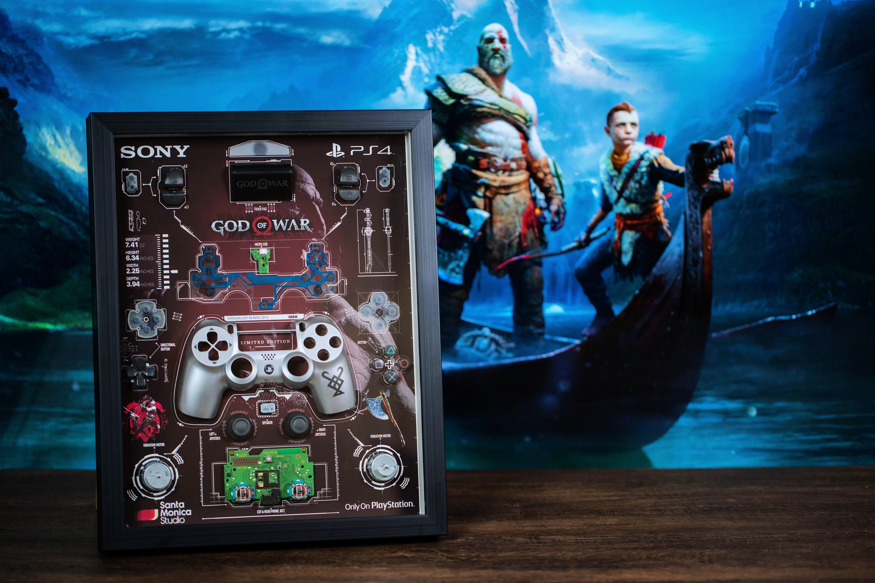 Disassembled Sony PS4 Controller Frame, Limited Edition PS4
