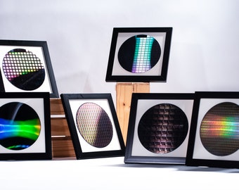 Silicon Wafer For Intel CPU & Computer Chips, Tech Art, Cool Home Wall Decor, Gift For Him, Tech Frame, Tech Gift, AMD Tech Silicon Valley,