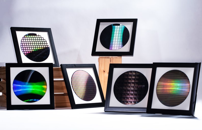 Silicon Wafer for Intel CPU & Computer Chips Tech Art Cool Etsy
