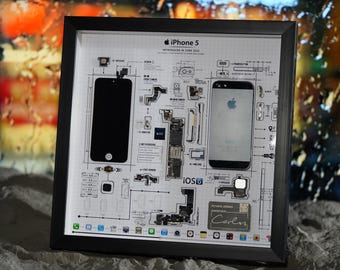 iPhone 7 分解アート　フレーム付き iPhone 7 分解アート フレーム付き