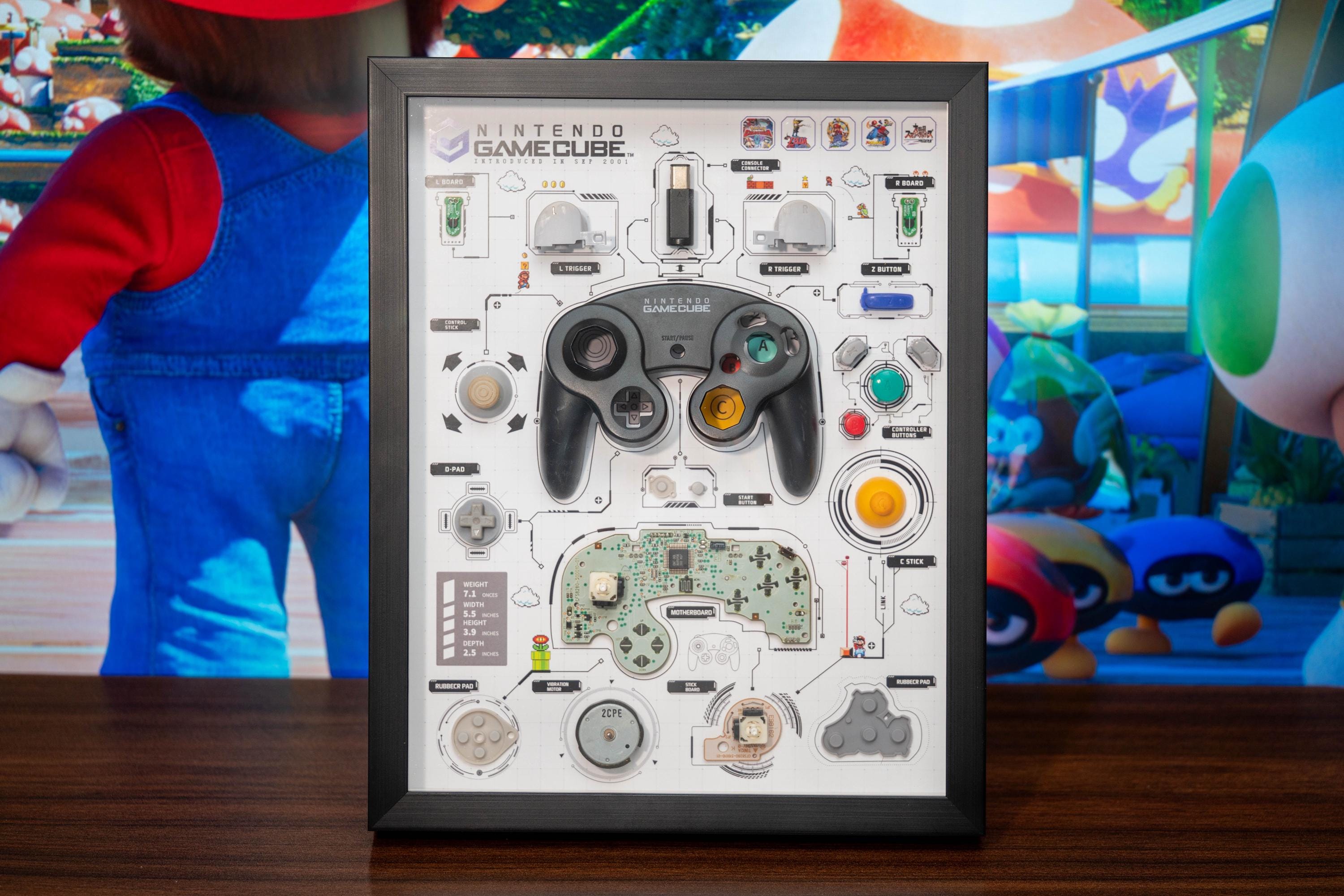 Disassembled Nintendo Gamecube With Frame, Disassemble NGC