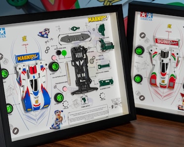 Disassembled Mini 4WD Frame Art, Mini 4WD Teardown, Japanese Manga
