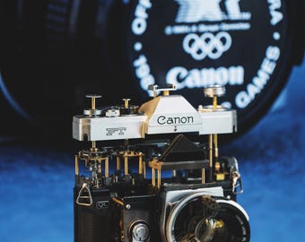 Disassembled Mechanical Film Camera, Deconstructed Canon AE-1