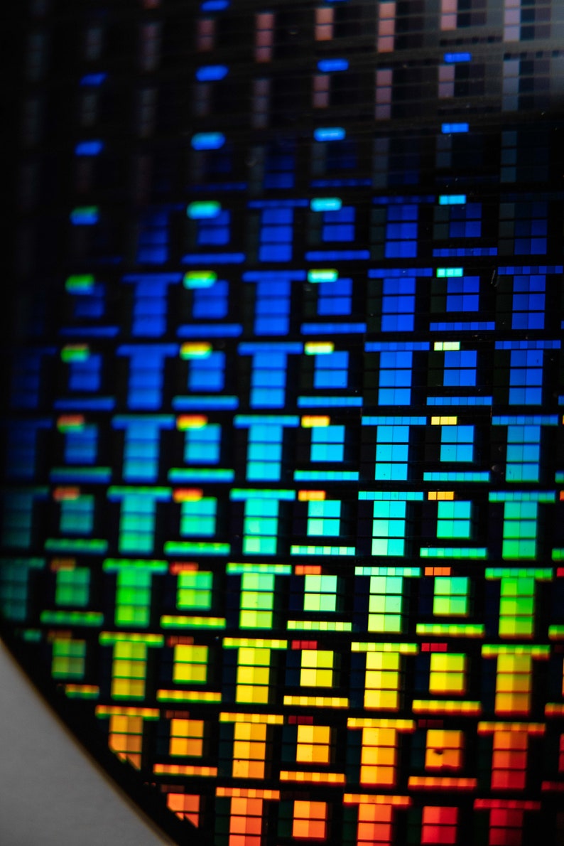 Silicon Wafer For Intel CPU & Computer Chips, Tech Art, Cool Home Wall Decor, Gift For Him, Tech Frame, Tech Gift, AMD Tech Silicon Valley, image 5