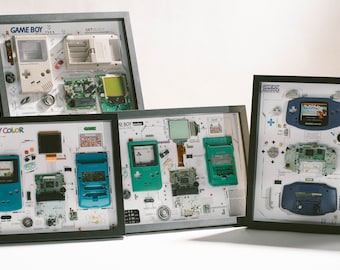 Disassembled Nintendo Game Device Teardown, Deconstructed Original Gameboy GBA SP Gamboy Pocket GBP Gameboy Color 3DS, Gaming Decor