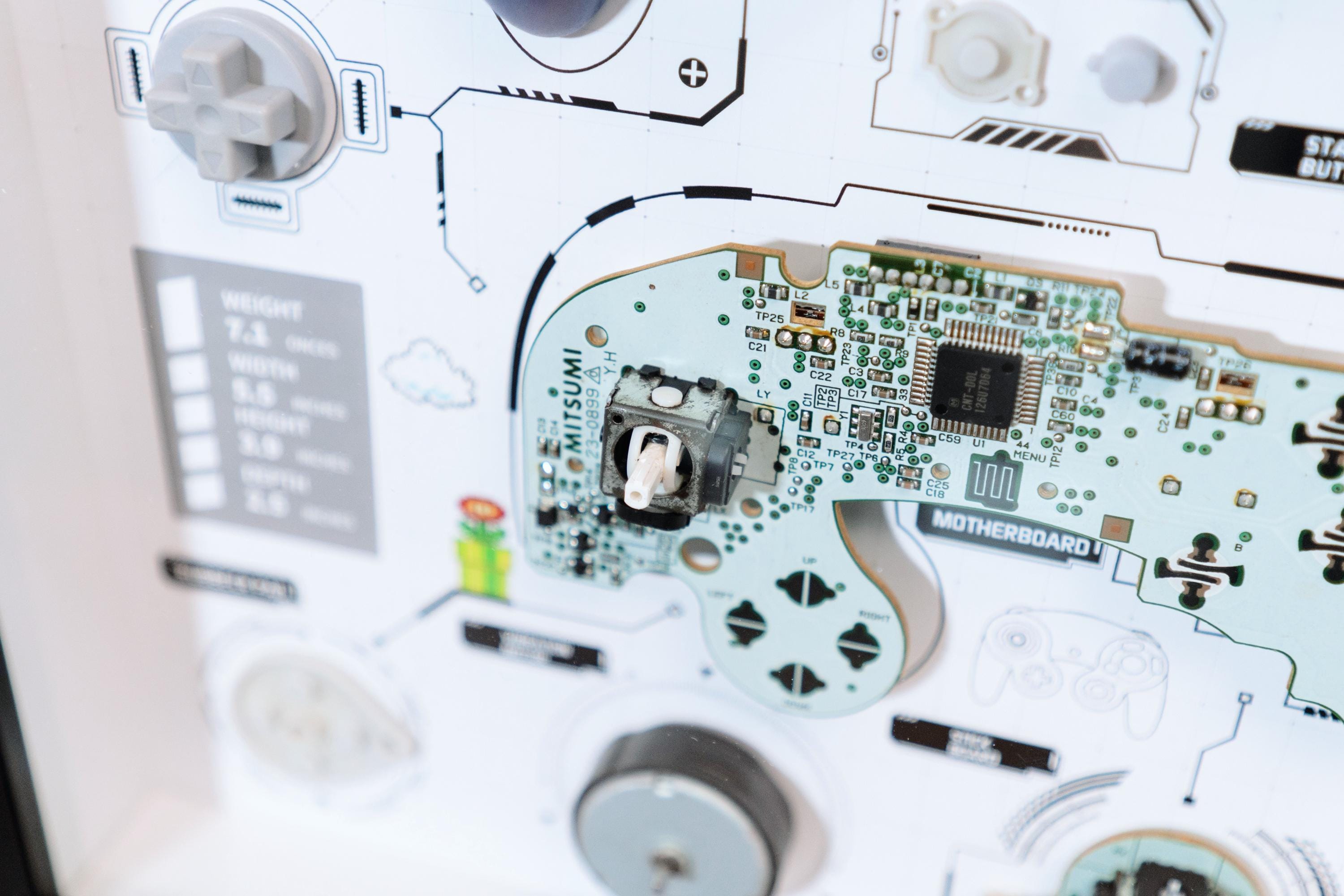 Disassembled Nintendo Gamecube With Frame, Disassemble NGC Teardown ...