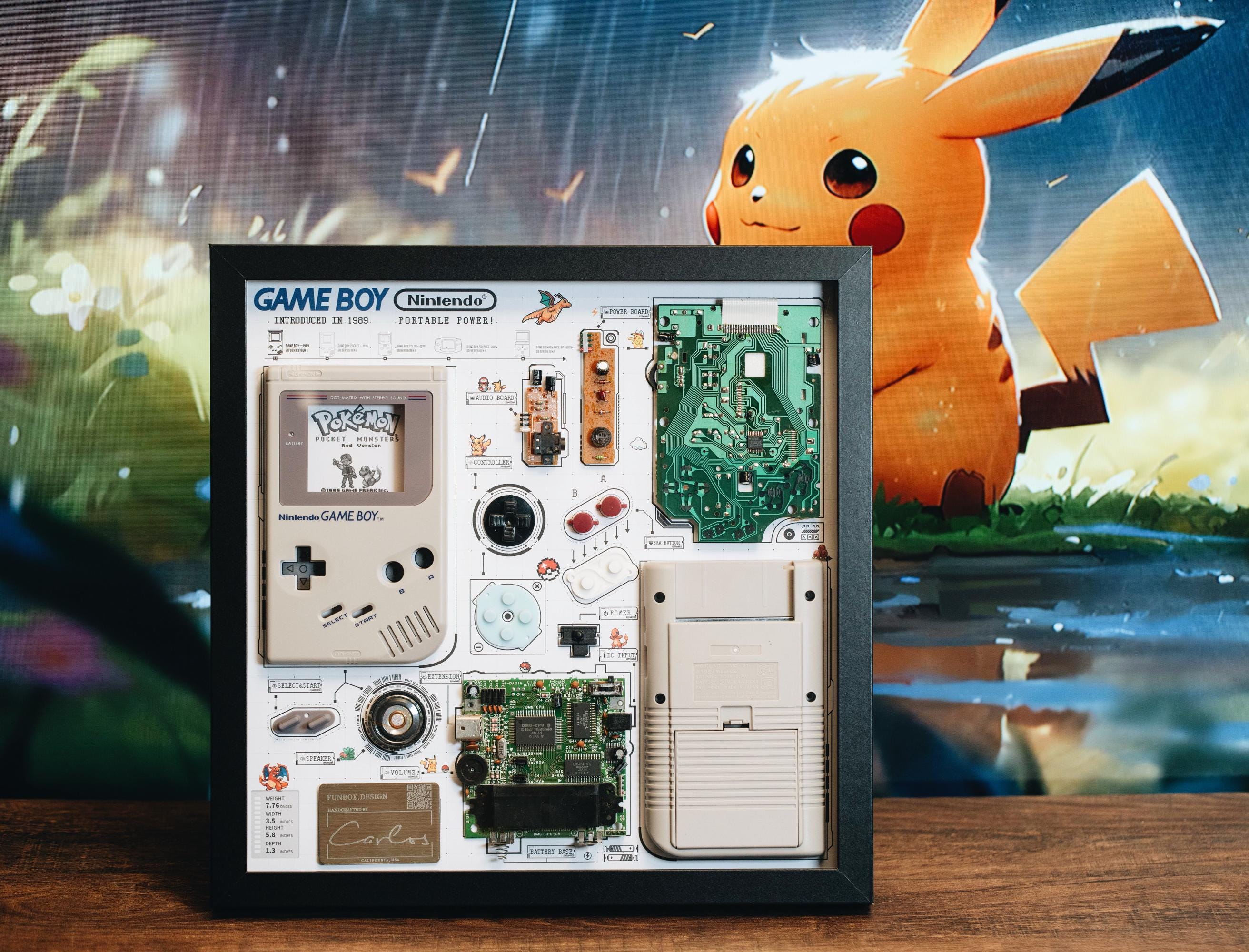 Disassembled Gameboy With Frame, Disassemble Art, Gameboy Disassembled Gameboy With Frame, Disassemble Art, Gameboy