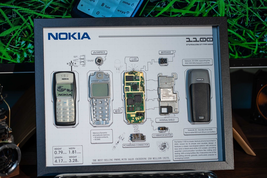 NOKIA ノキア RADIO ラジオ フォトフレーム Buy Disassembled Nokia 1100 Art With Frame, Disassemble Art