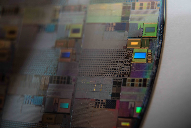 Silicon Wafer for Intel CPU & Computer Chips Tech Art Cool Etsy