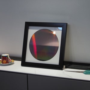 Silicon Wafer For Intel CPU & Computer Chips, Tech Art, Cool Home Wall Decor, Gift For Him, Tech Frame, Tech Gift, AMD Tech Silicon Valley, image 6