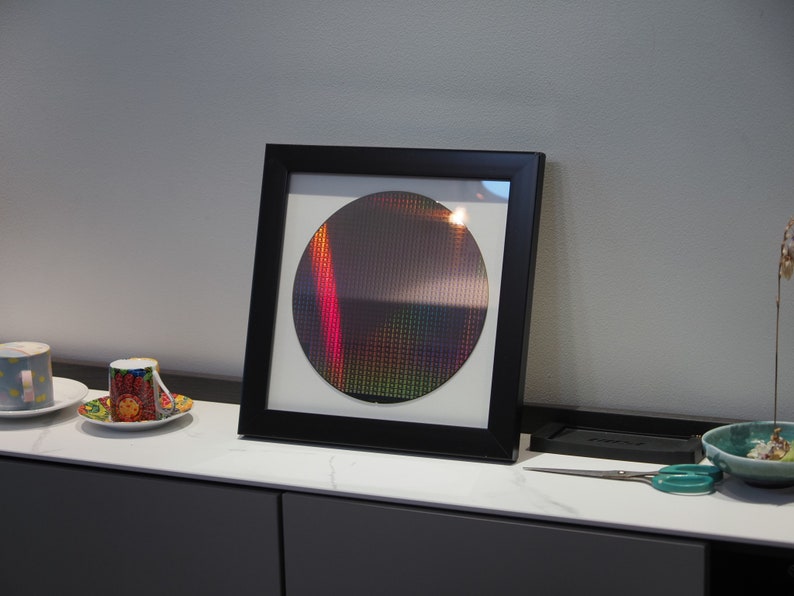 Silicon Wafer For Intel CPU & Computer Chips, Tech Art, Cool Home Wall Decor, Gift For Him, Tech Frame, Tech Gift, AMD Tech Silicon Valley, image 6