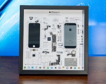 額入りiPhone 2G分解アート：テクノロジー愛好家へのギフト（13x13x1.8