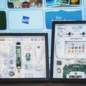 Arte de desmontaje del mando de Nintendo Wii, caja con sombras para el mando de Wii, decoración de juegos de Wii U, expositor retro de Nintendo, hecho a mano en Los Ángeles, regalo para él