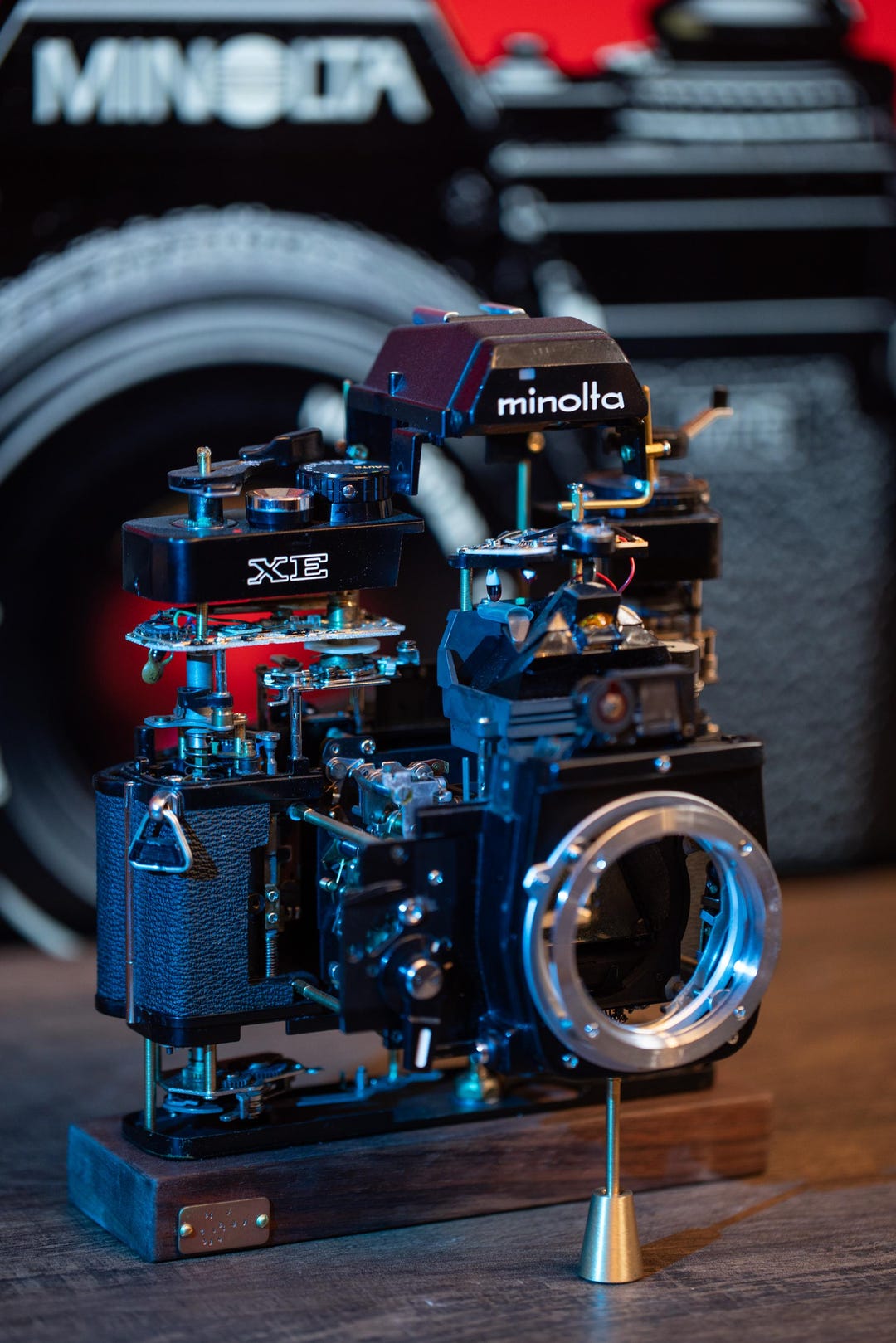 Disassembled Mechanical Film Camera, Deconstructed Minolta