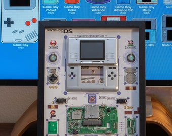 フレーム付き分解されたニンテンドーDSアート、分解されたNDSの