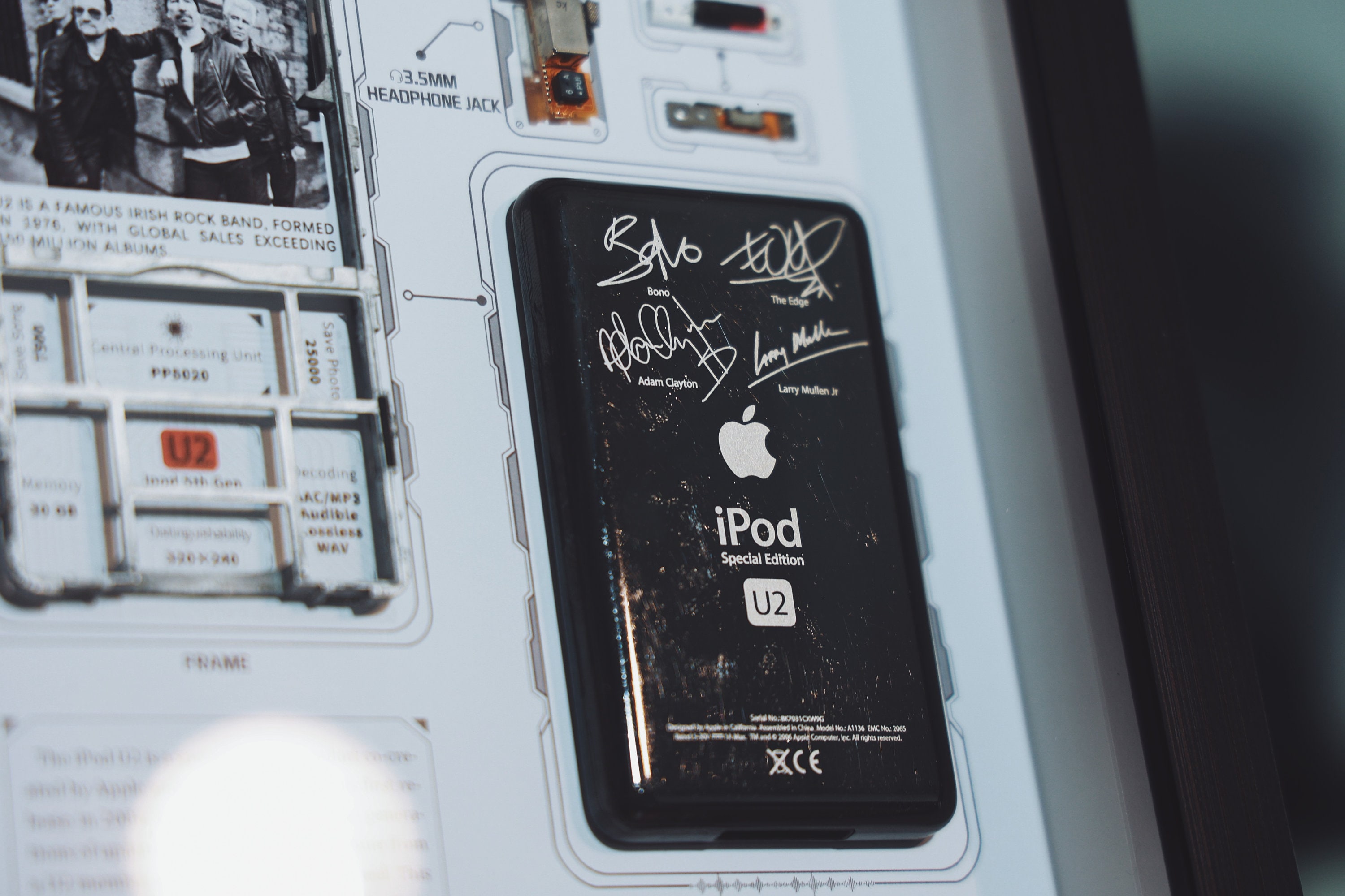 Disassembled Ipod U2 Art With Frame, Deconstructed Ipod U2, Framed