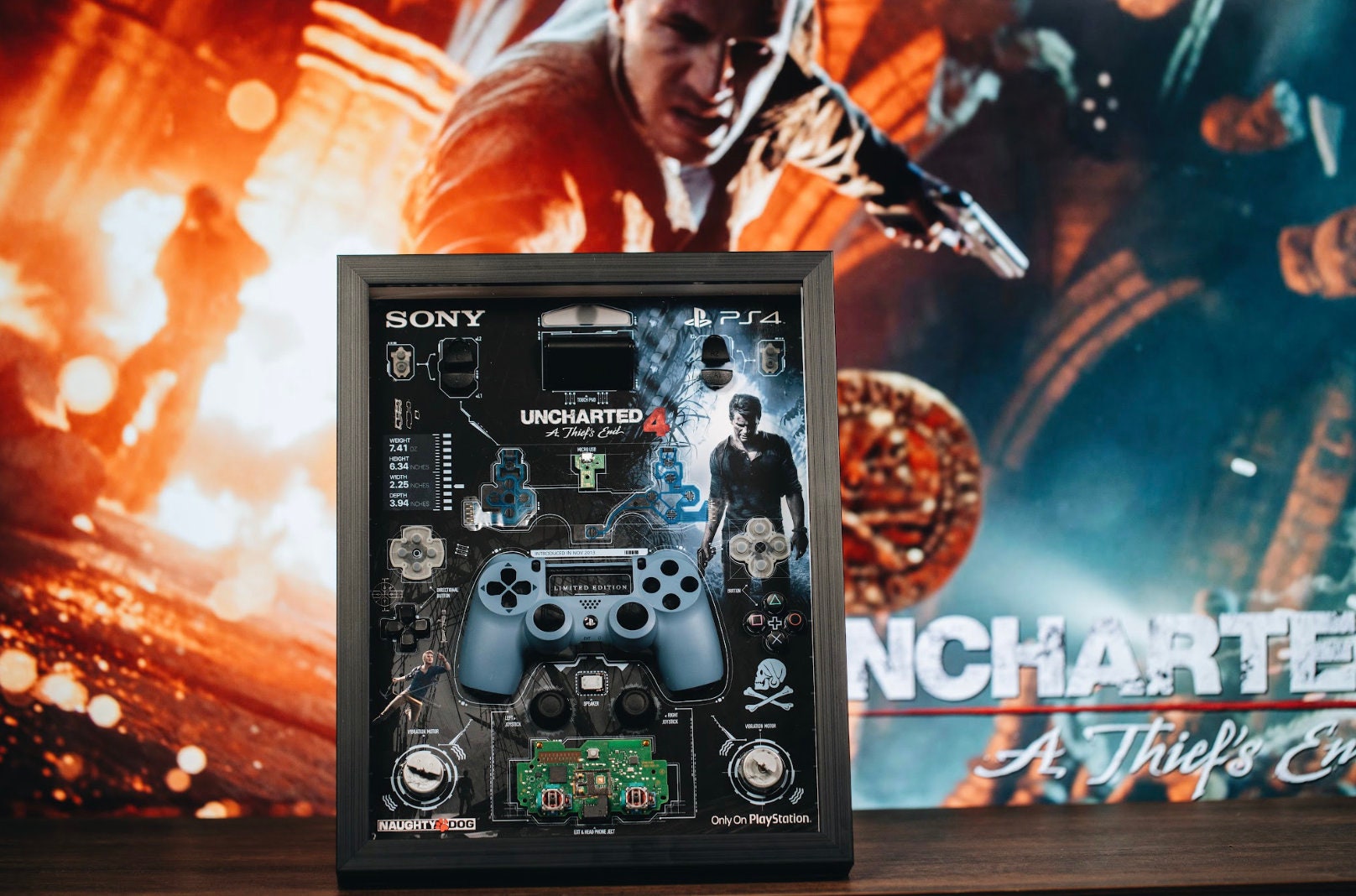 Disassembled Sony PS4 Controller Frame, Limited Edition PS4