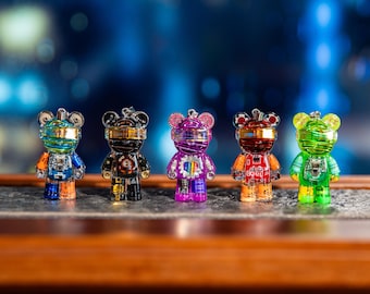 Cyberpunk Necklace with Futuristic Bear Pendant, Unique Circuit Necklace, IT Tech Necklace, Chic Gift for Techie, Cool Accessories