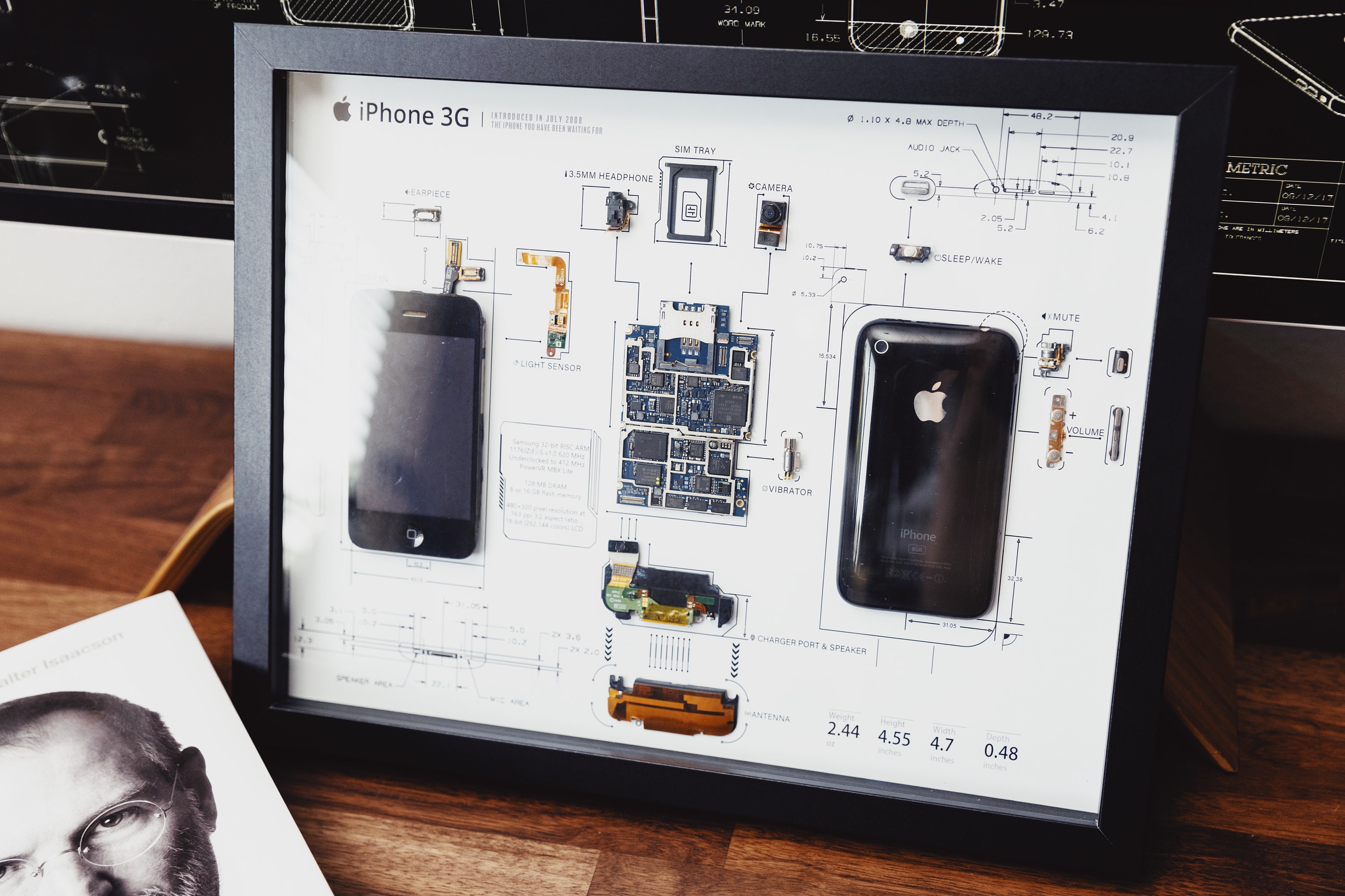 iPhone 6s 分解図 アートフレーム How to tear down an iPhone6 and turn it into a framed artwork