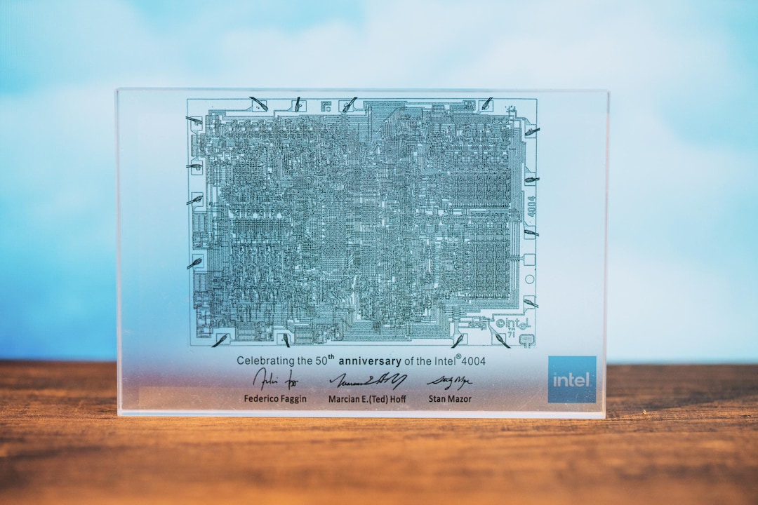 Intel 4004 CPU Resin Art, 50th Anniversary Tech Decor, Vintage
