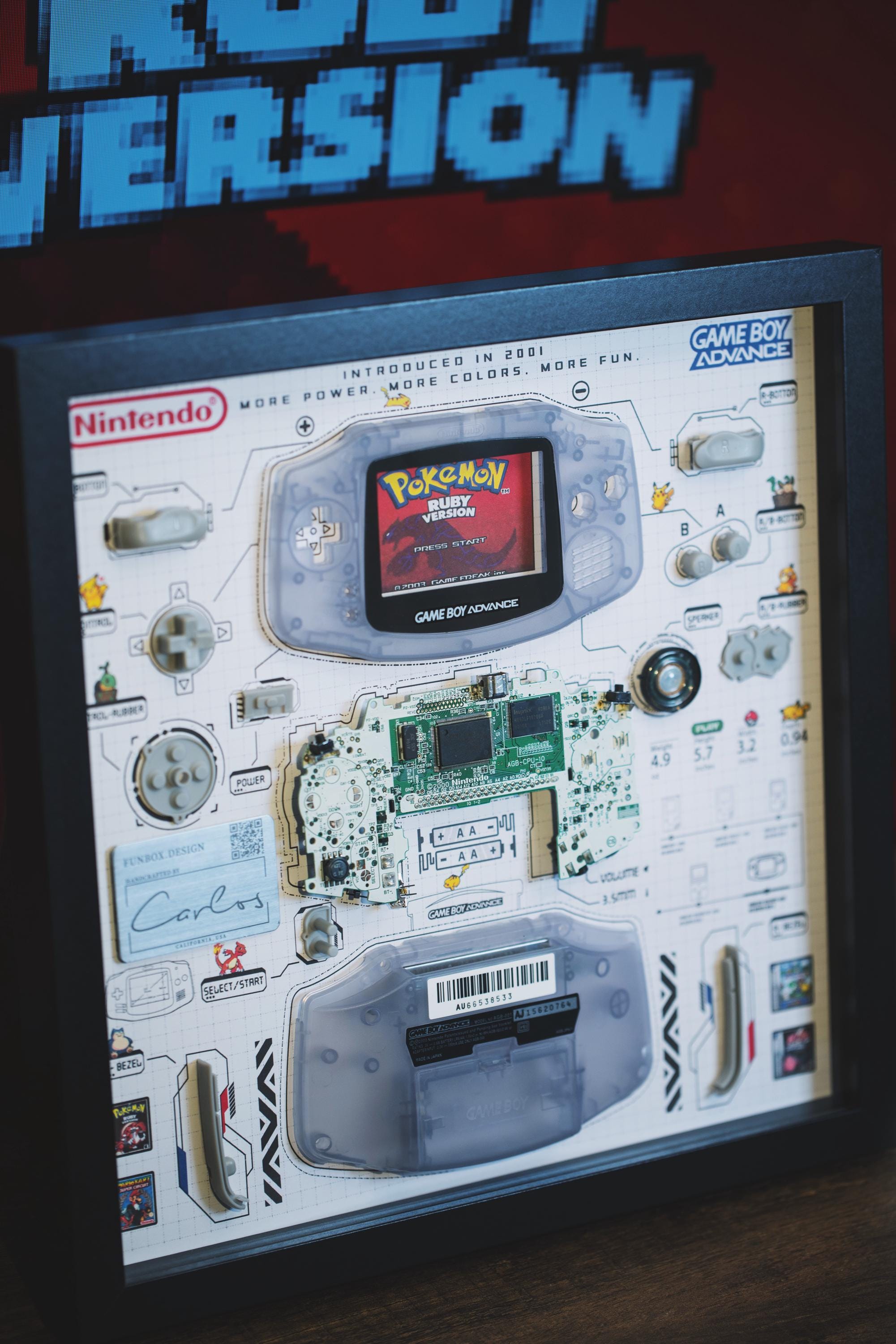 Disassembled Gameboy Advance Frame, Disassemble Art, GBA Disassembled Gameboy Advance Frame, Disassemble Art, GBA