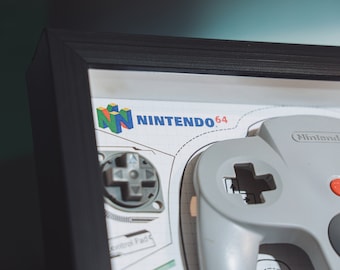Disassembled Nintendo N64 Controller, Disassemble Game Art, Frame