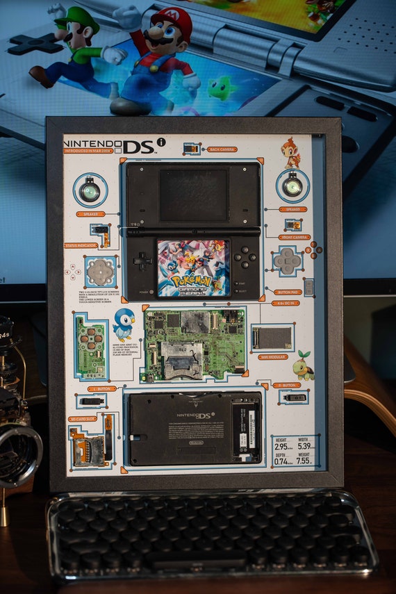 Disassembled Nintendo Dsi Frame Art, Deconstructed Dsi Teardown