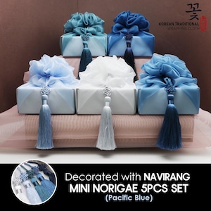 Flower Bojagi 5 set- Korean Tradition Wrapping Cloth, Handmade | Fabric Dohl Party Table Decor 돌 백일 image 5