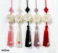 Custom Flower Pearl Norigae - Korean Handmade Traditional knot Tassel Charm | Hanbok Accessory, K-pop Norigae with Pearl, Tassel Keychain product logo