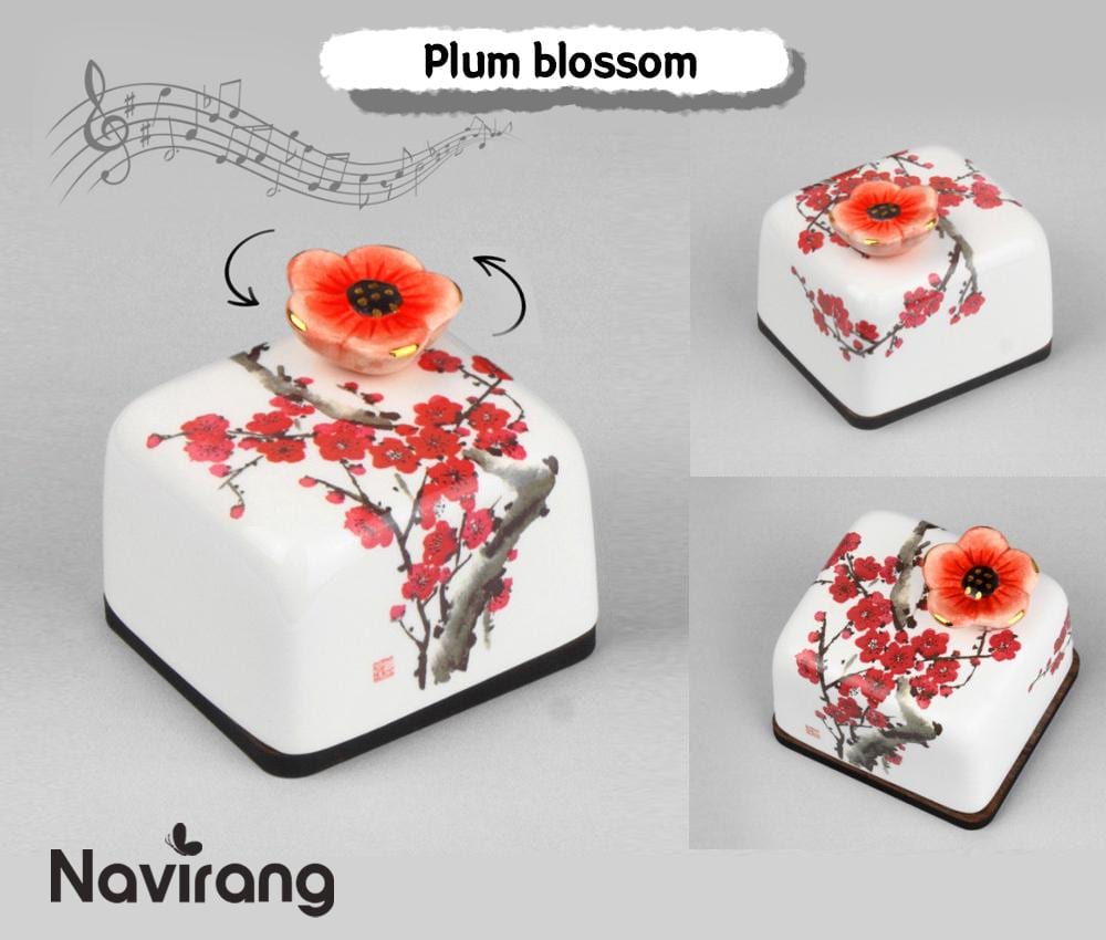美和っち様·͜·ᰔᩚメゾンドクチュール······▸ボン・ボヤージュෆ˚*BOX型 Ceramic Music Box -korean Traditional Minhwa Painting, Moony Orgel