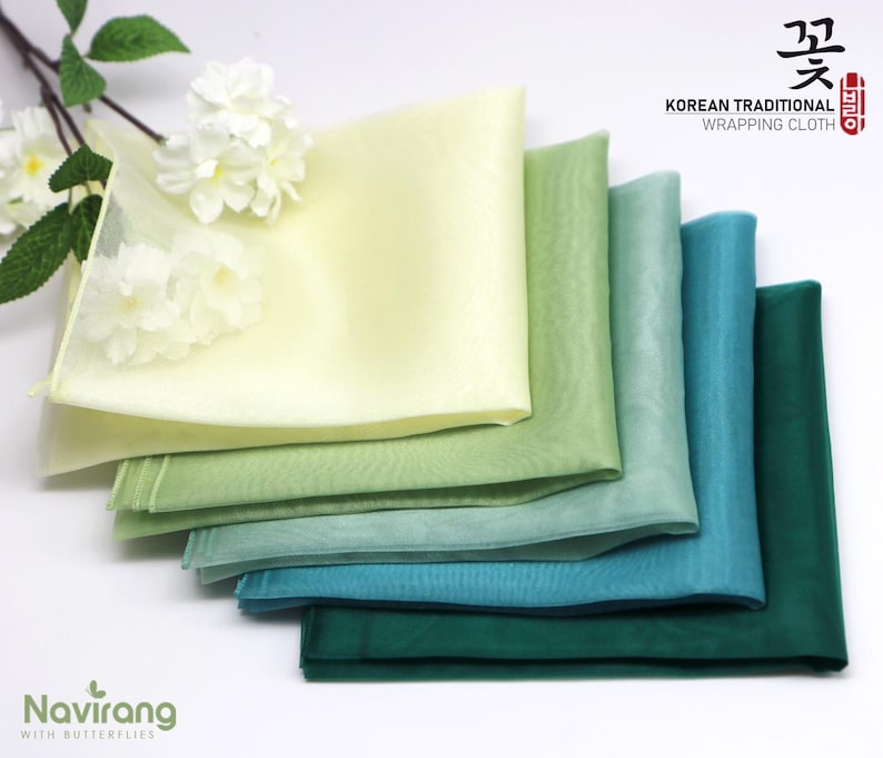 Flower Bojagi 5 set- Korean Tradition Wrapping Cloth, Handmade | Fabric Dohl Party Table Decor 돌 백일 image 19