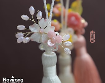 Mini spilla a forma di fiore per Hanbok - Accessorio tradizionale coreano per Hanbok, decorazione Mini Norigae