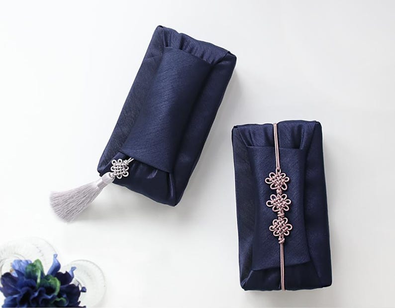 Slub Ribbon Hanbok Wrapping Kit - Korean Basic Bojagi, Seakdong Ribbon, Flower ...