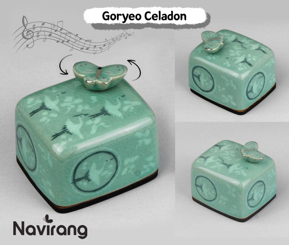 Moony Orgel Handmade Ceramic Music Box -korean Traditional