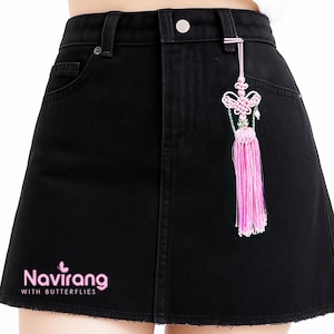 KPOP Knot Norigae-Korean Premium Handmade Traditional knot Tassel Charm | Hanbok Accessory, Tassel gift for girl, Bag charm, Tassel Keychain