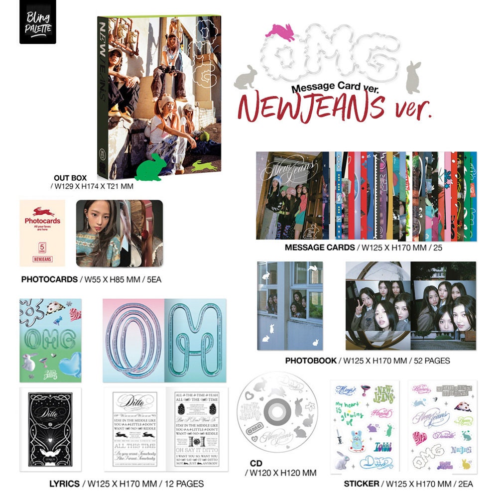 NEWJEANS 1st Single Album 'OMG' | Message Card 6 Versions