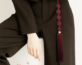 5-Flower Knot Norigae - Korean Handmade Tassel Charm | Hanbok Accessory, Men’s Women’s Norigae