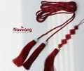 Korean Norigae Tassel Belt (Dark Red) - 380cm / 150" Extra Long Waist Rope with Tassels product logo