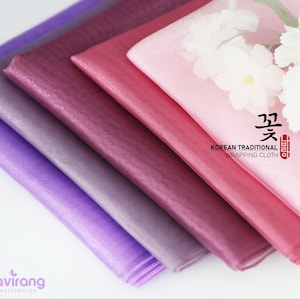 Flower Bojagi 5 set- Korean Tradition Wrapping Cloth, Handmade | Fabric Dohl Party Table Decor 돌 백일 image 9