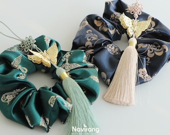 Gold-Plated Butterfly Norigae - Korean Handmade knot Tassel Charm | Hanbok Accessory