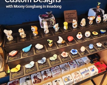 Ceramic Music Box -korean Traditional Minhwa Painting, Moony Orgel