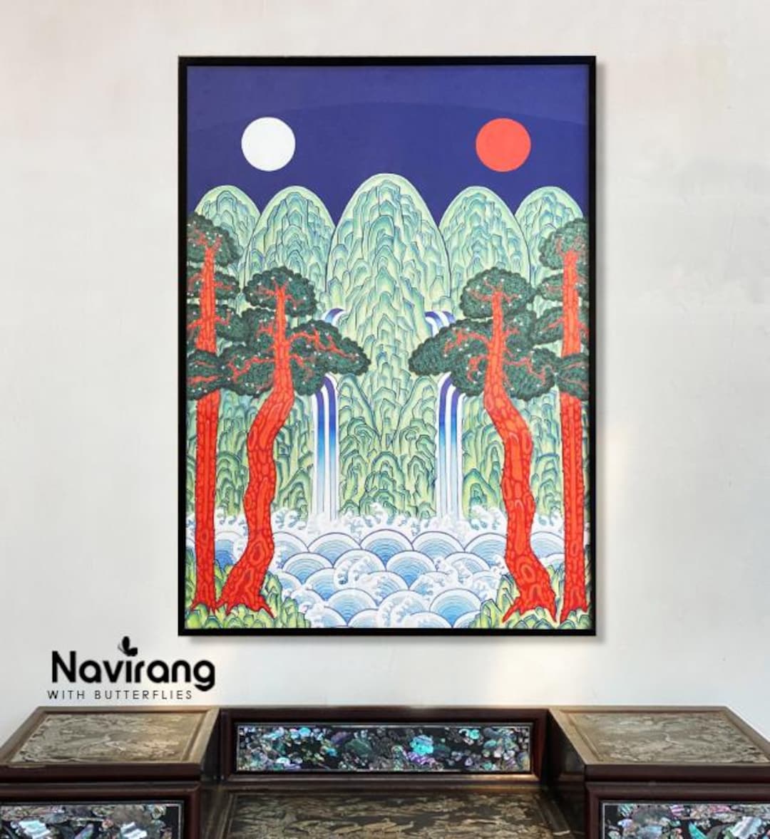 Ilwolobongdo Picture Frame A2 A1 - Korean Traditional Minhwa Sun