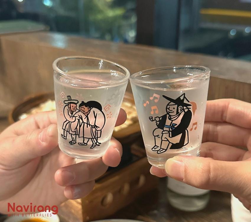 Color-changing Soju Glass Set (3 Pcs/ 60 Ml) - Traditional Korean