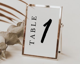 Wedding Table number, Calligraphy, wedding table number elegant, Printable table Template, 100% editable, 5x7