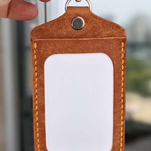 Patrón de tarjetero de cuero: plantilla PDF DIY para billetera de identificación, descarga digital