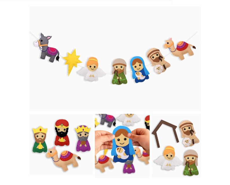 DIY Felt Nativity Scene Fun Craft Kit for Bible Christian Sewing ...