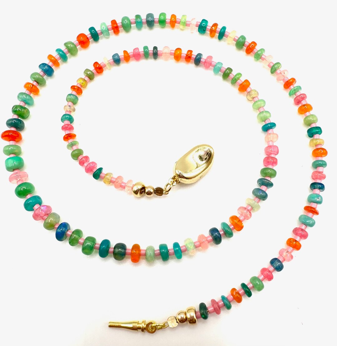 Ethiopian Opal Pink Necklace