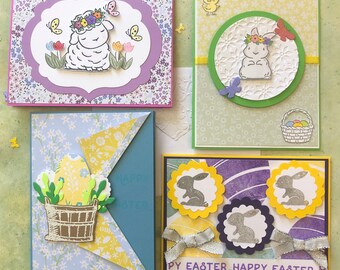 Set of 4 Handmade Easter cards