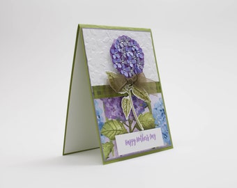 Handmade Mother’s Day Card: Hydrangea- Choice of 1,2,3 or 4 cards