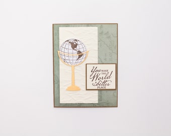 Personalized Handmade Father’s Day Card: World